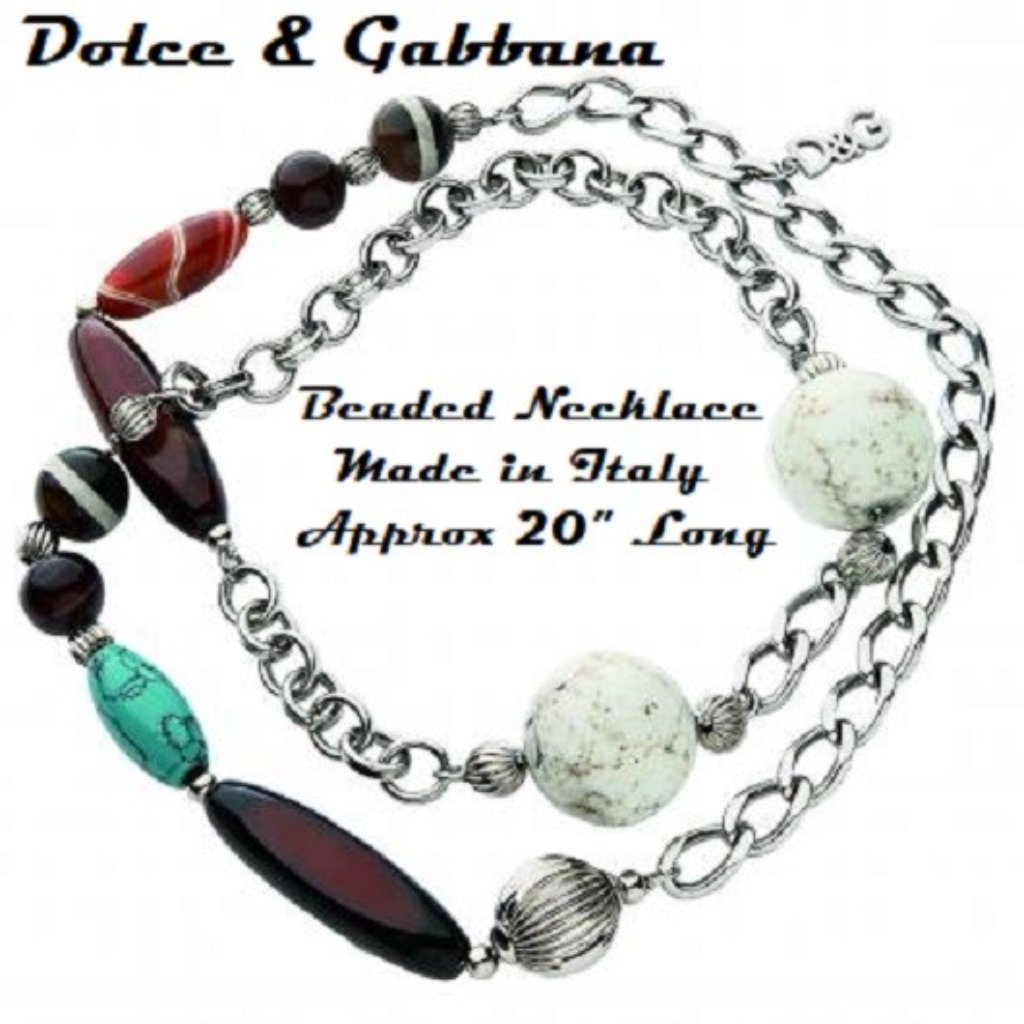 Dolce Gabbana Beaded Necklace Nwot 85$